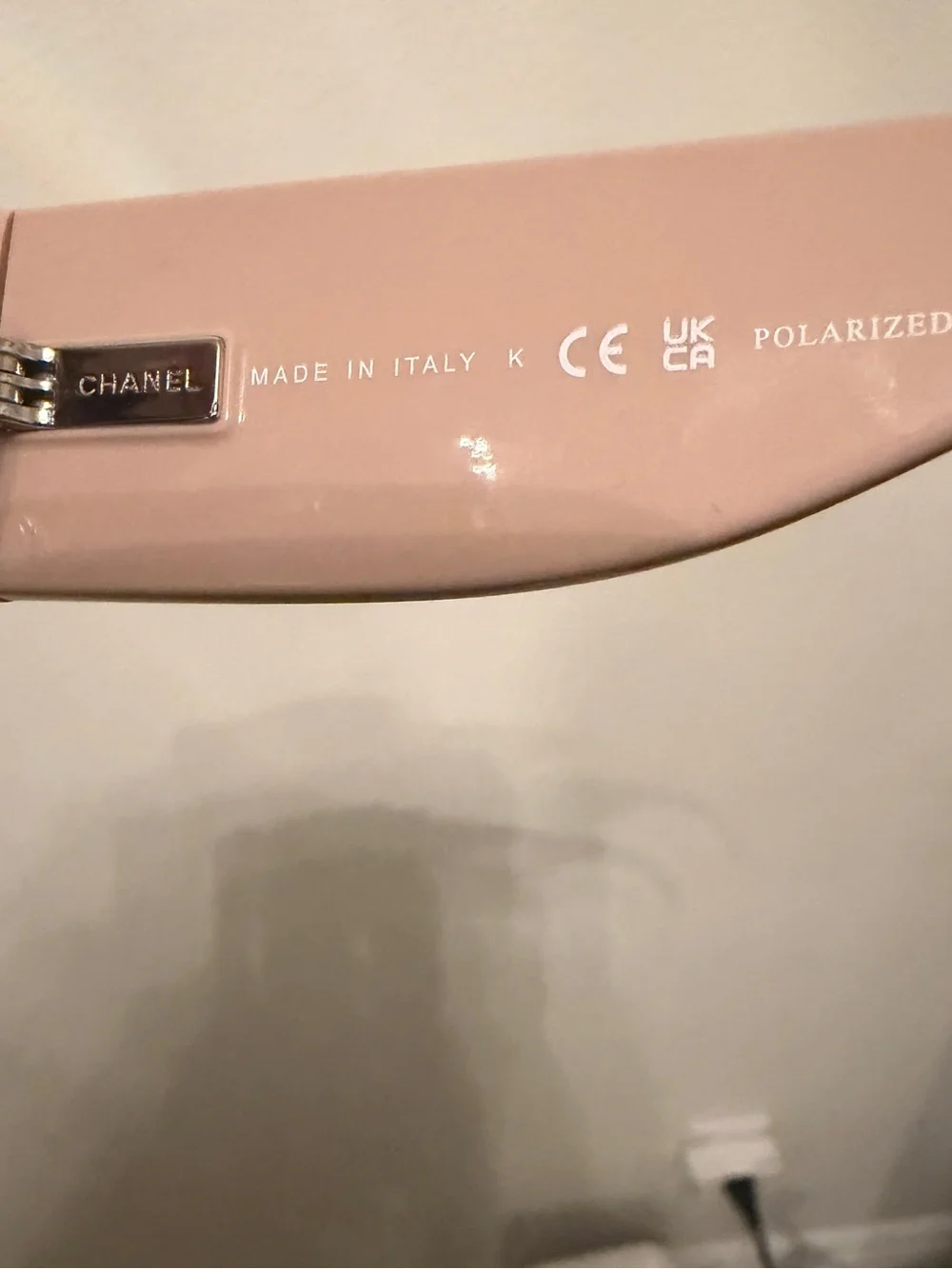 CHANEL Beige and Black Cat-Eye Sunglasses with CC Logo